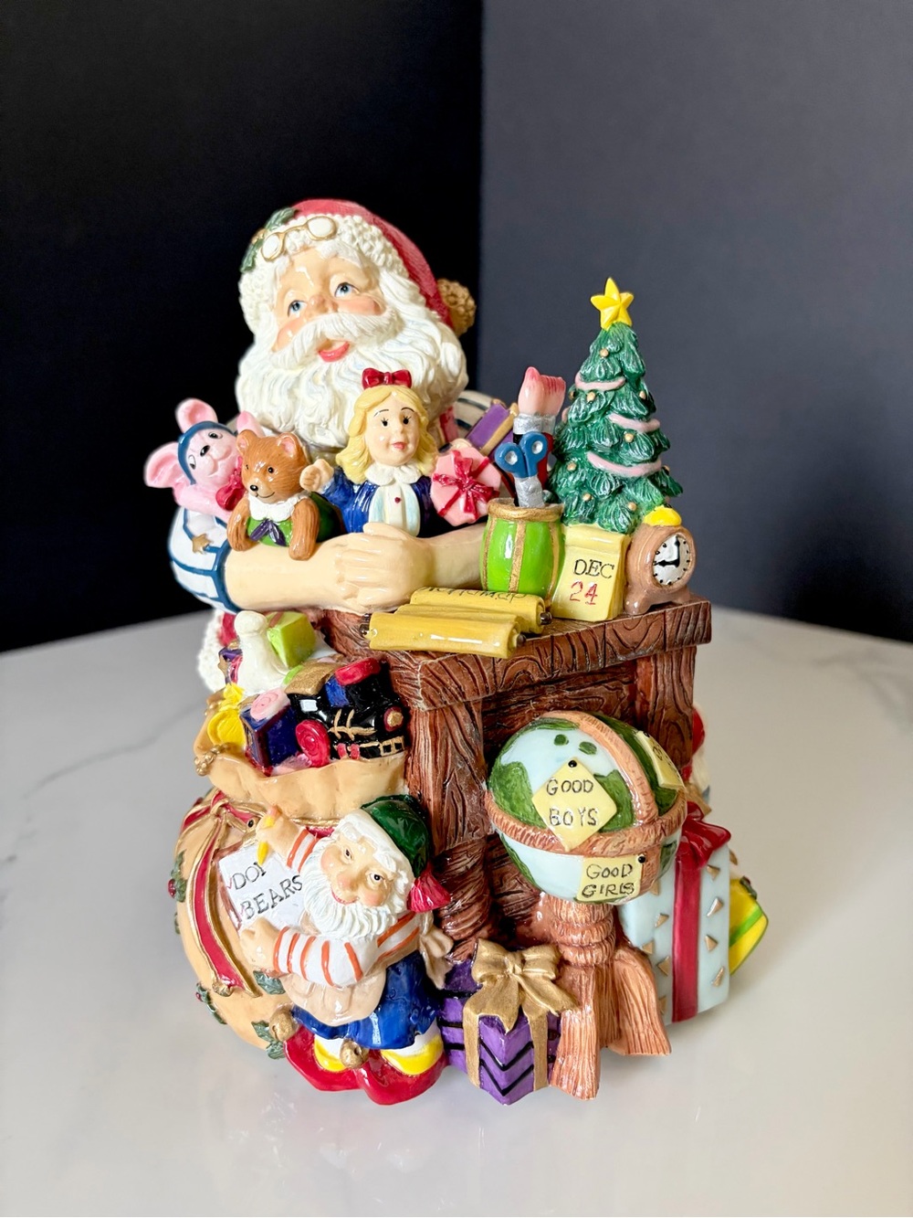 Musical "Toyland" Figurine - Santa and Toys by Fitz & Floyd